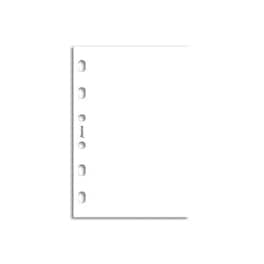 Ανταλλακτικά Φύλλα Σημειώσεων Pocket Filofax Λευκό Χωρίς Γραμμές