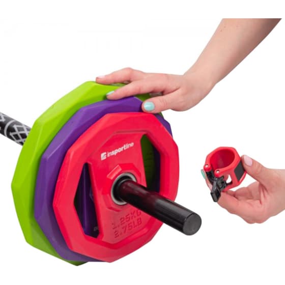 Body Pump Μπάρα InSPORTline Pumpino INS-21699 140cm 19kg Κούφια από Ατσάλι με 6 Δίσκους Βαρών και Κολάρα image 3