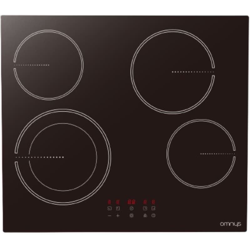 OMNYS CH641TFB 60 cm Μαύρο Εστία Κεραμική Αυτόνομη