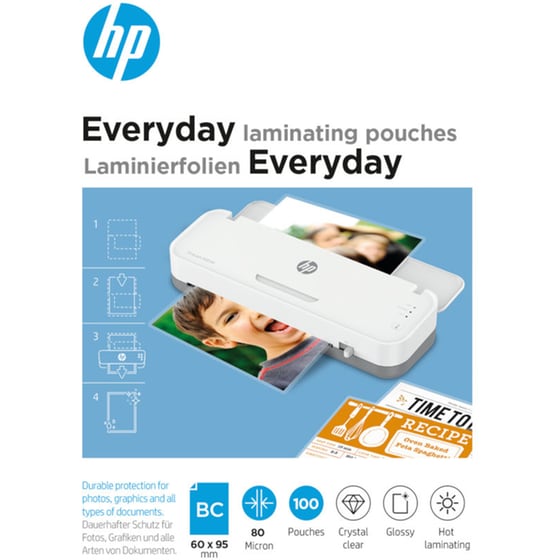 HP Everyday Φύλλα πλαστικοποίησης για επαγγελματικές κάρτες (60 x 95 mm) 80mic 100 φύλλα image 0