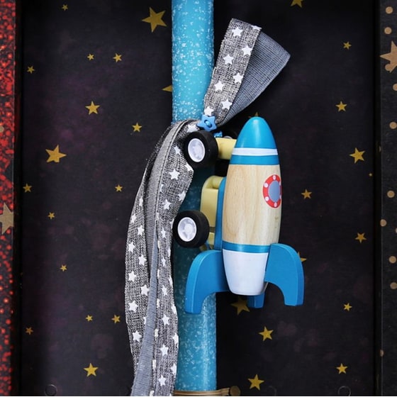 Λαμπάδα Synchronia Πύραυλος&nbsp;Ξύλινος&nbsp;Βεραμάν image 1