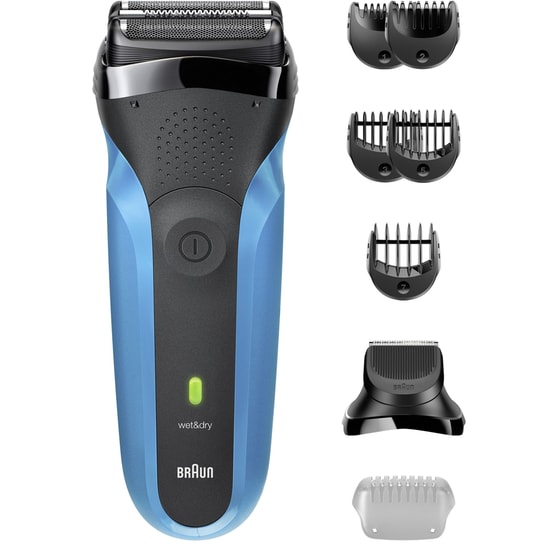 BRAUN 310BT/BLU Ξυριστική Μηχανή Επαναφορτιζόμενη Μαύρο -Μπλε image 0