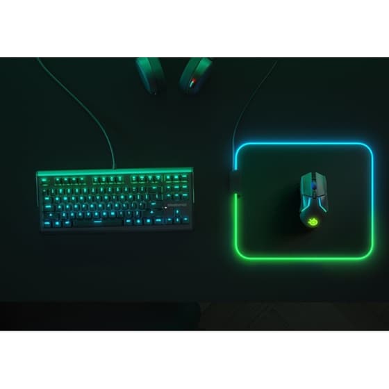 SteelSeries Qck Prism Cloth Gaming Mouse Pad Medium 320mm με RGB Φωτισμό Μαύρο image 4