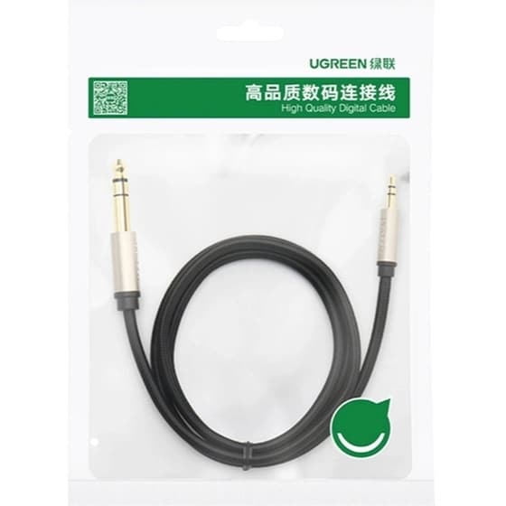 Ugreen Καλώδιο Ήχου TRS 6.3mm male - Jack 3.5mm male - 5m - Ασημί image 2