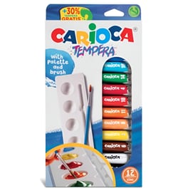 Τέμπερες Carioca Με Πινέλο 12 Τεμάχια