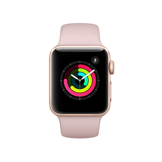 Apple Watch Series 3 38mm Aluminium Gold Sport Band Pink Sand image 1