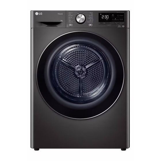LG RH90V9JV2N 9 kg με Αντλία Θερμότητας Μαύρο Στεγνωτήριο Ρούχων image 0