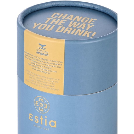 Μπουκάλι Θερμός Estia Home Art Save The Aegean Chug Denim Blue 500 ml image 7