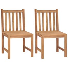Vidaxl Καρέκλες Κήπου 2 Τεμ. Από Μασίφ Ξύλο Teak