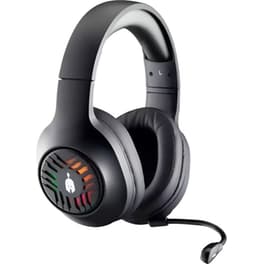 Spartan Gear Medusa Gaming Ασύρματα Ακουστικά Bluetooth με LED Φωτισμό - Μαύρα