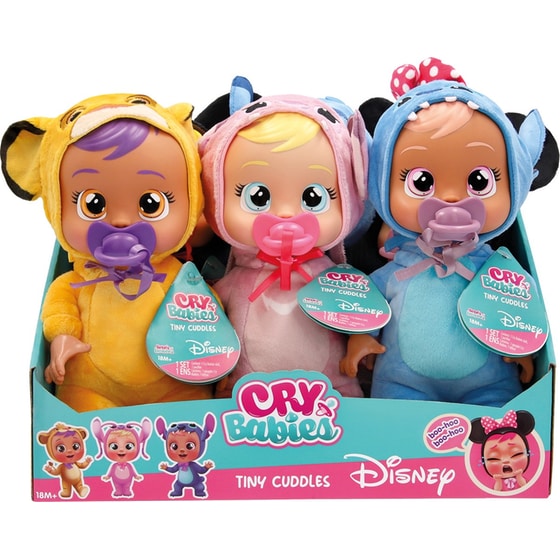 Cry Babies Κλαψουλίνια Αγαπουλίνια Tiny Cuddles Διαδραστική Κούκλα Disney Κλαίει με Αληθινά Δάκρυα 1 Τμχ - Τυχαία Επιλογή Σχεδίου image 1