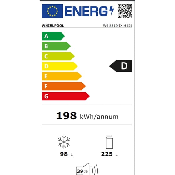 WHIRLPOOL W9831DIXH Full No Frost 323 Lt Inox Ψυγειοκαταψύκτης image 8