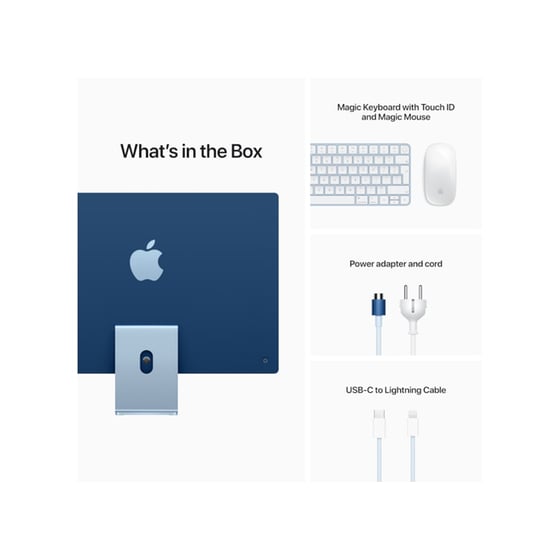 Apple iMac 24" 4.5K Retina Display (Apple M1/8GB/256GB/8C GPU) - Blue image 5