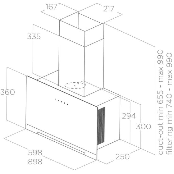 ELICA APLOMB WH/A/60 60 cm Λευκό Καμινάδα - Τζάκι Απορροφητήρας image 3