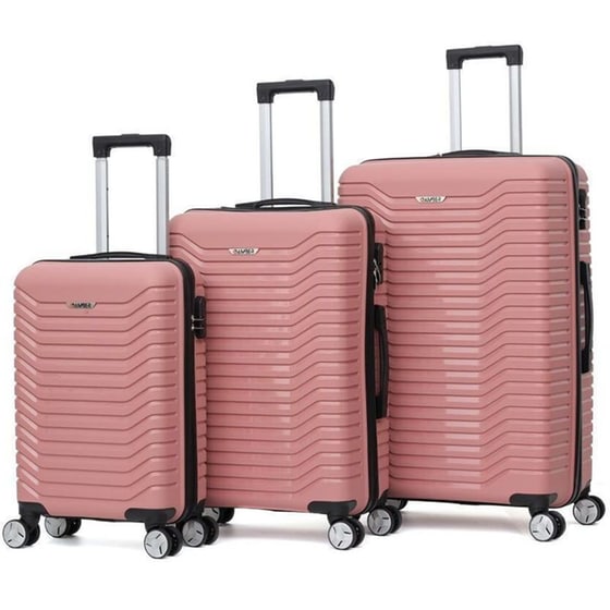 Σετ Βαλίτσες&nbsp;Amber&nbsp;Ροζ image 0