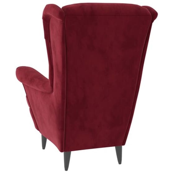 Πολυθρόνα VidaXL από Βελούδο - Μπορντό image 5