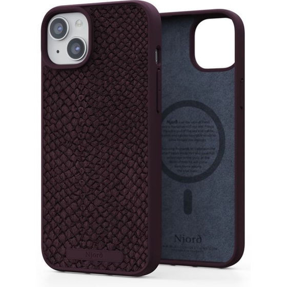 Θήκη Apple iPhone 15 Plus - Njord Salmon Leather MagSafe Case - Purple image 0