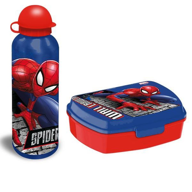 EUROSWAN Σετ Φαγητοδοχείο 17,5x12,5xy6εκ. - Παγούρι 500ml spiderman