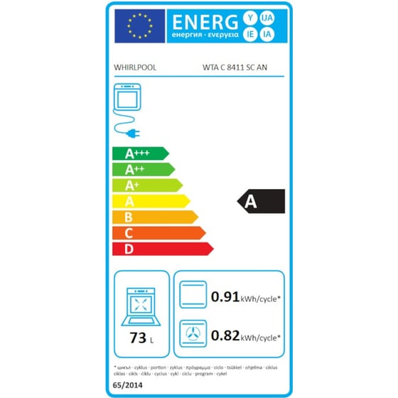 WHIRLPOOL WTAC8411SCAN 73 Lt Μαύρο Εντοιχιζόμενος Φούρνος Άνω Πάγκου image 4