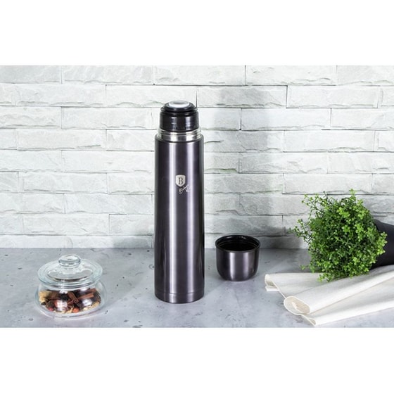 Μπουκάλι Θερμός Berlinger Haus Ανοξείδωτο Μαύρο 1L image 5