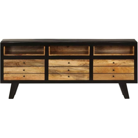 Έπιπλο Τηλεόρασης VidaXL από Ξύλο 120x30x50cm - Καφέ/Μαύρο image 1