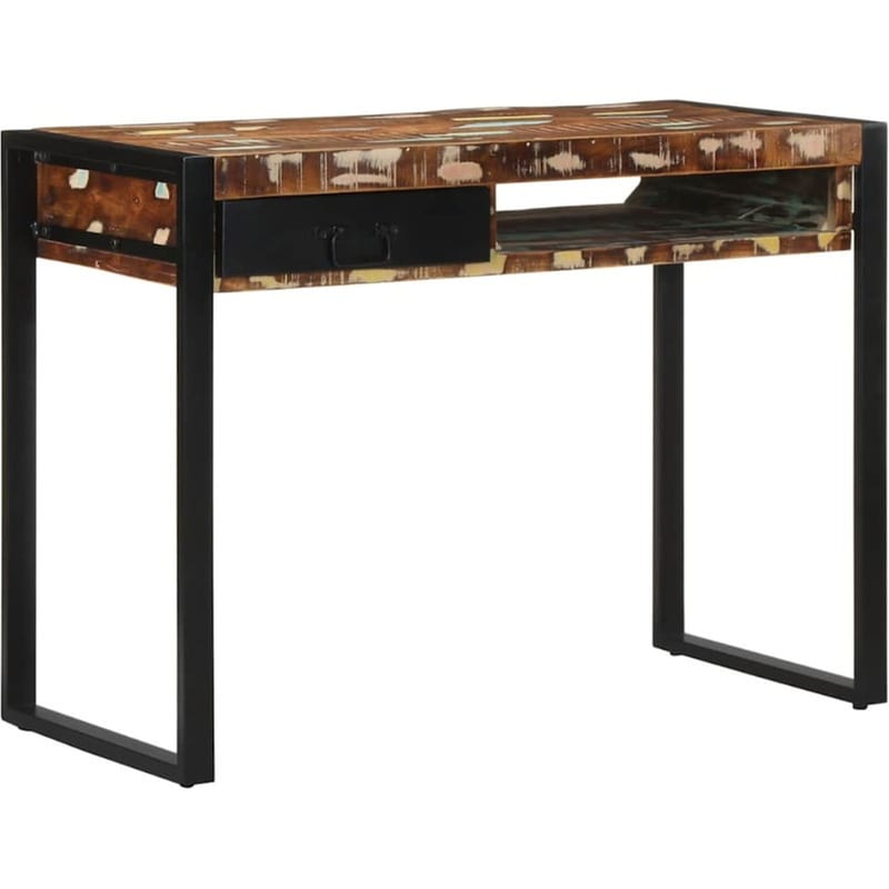 Γραφείο VidaXL από Μασίφ Ανακυκλωμένο Ξύλο 100x50x75 cm - Πολύχρωμο
