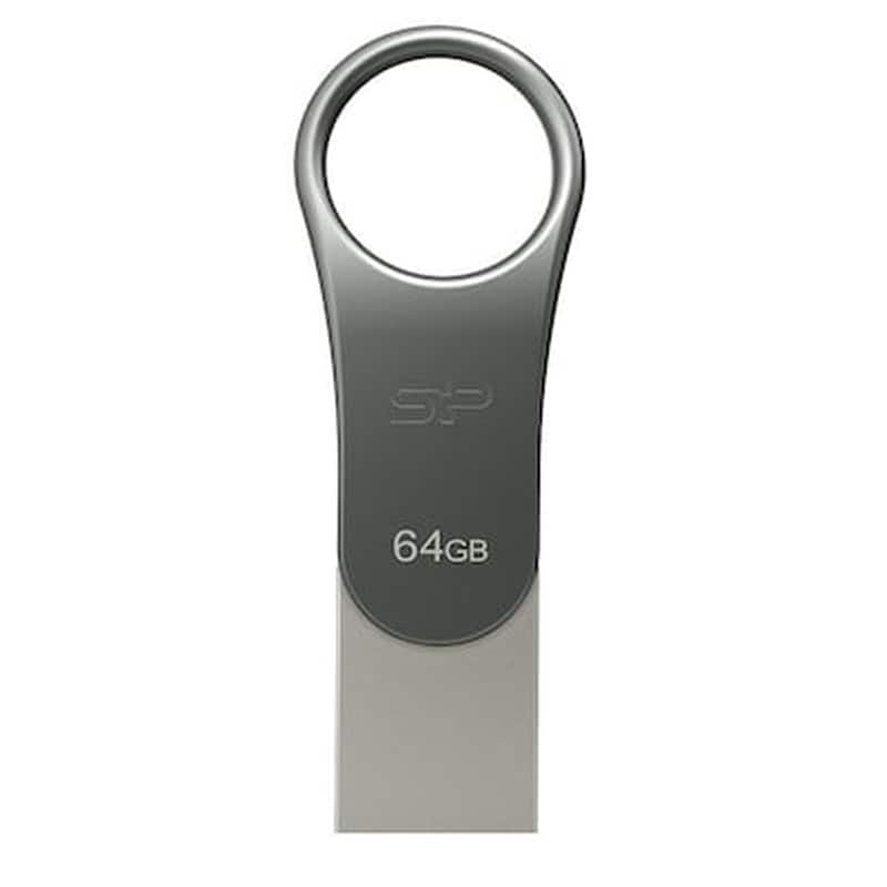 Silicon Power Mobile C80 64GB USB 3.1 Stick με σύνδεση USB-C Γκρι
