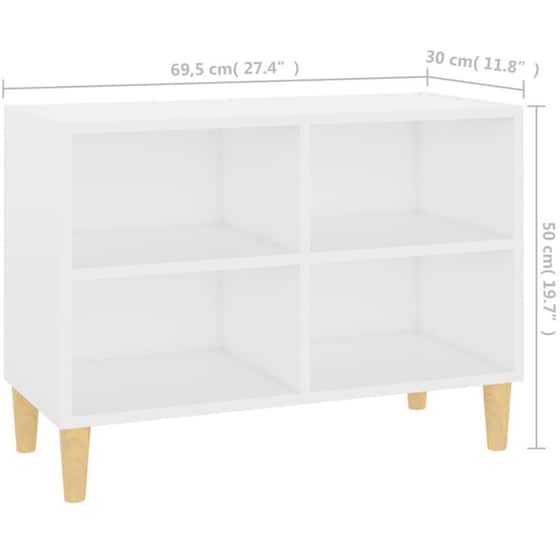 Έπιπλο Τηλεόρασης VidaXL Ξύλινο 69.5x30x50cm - Λευκό image 5
