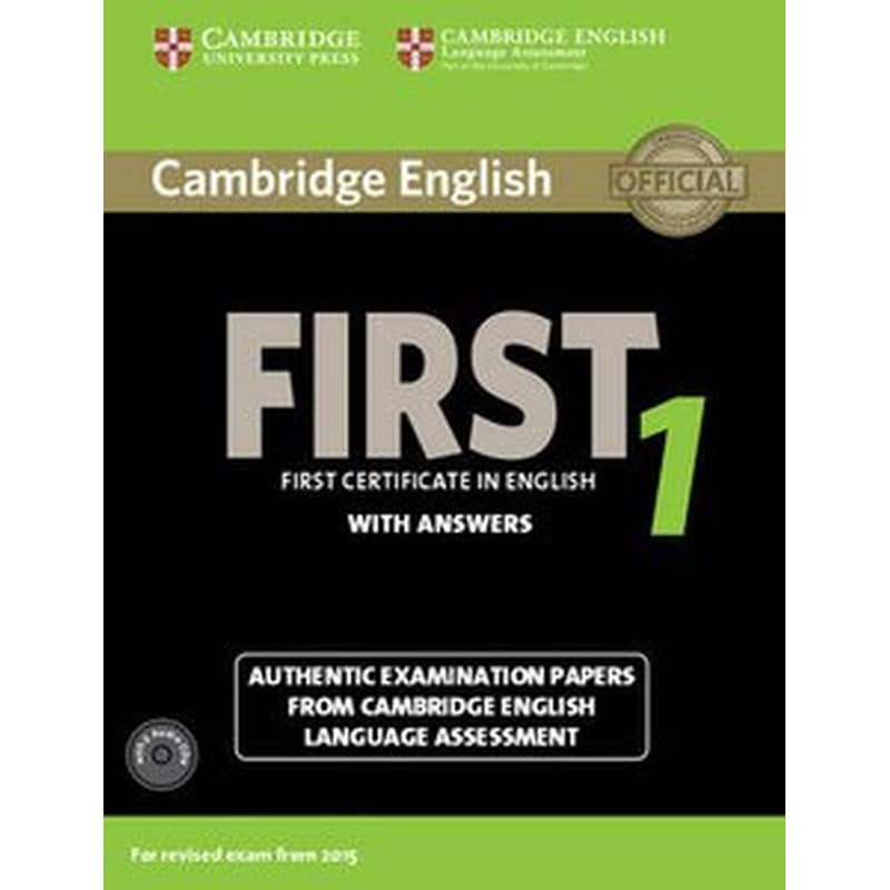 Cambridge English First 1 for Revised Exam from 2015 Students Book Pack