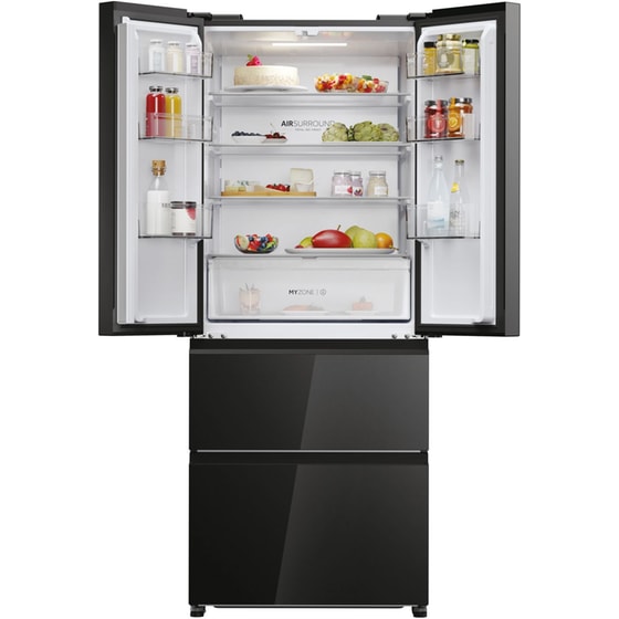 HAIER HFR3718ENGB Total No Frost 402 Lt Μαύρο Ψυγειοκαταψύκτης image 1