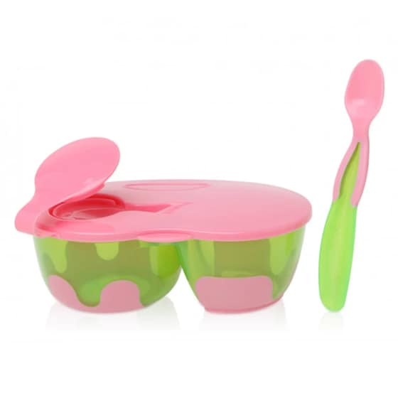 Σετ Φαγητοδοχείο Με Κουτάλι Kiokids Ροζ image 0