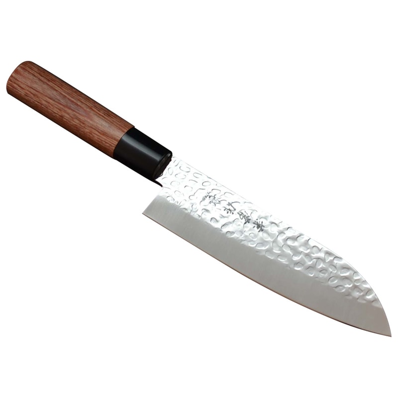 KANETSUNE Μαχαίρι Kanetsune Kc-952 Tsuchime Santoku 28.5 cm - Καφέ