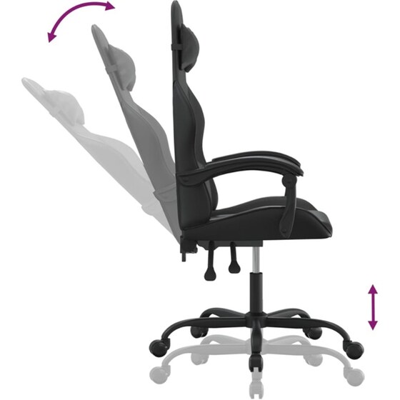 Καρέκλα Gaming VIDAXL 3143850 από Τεχνητό Δέρμα - Μαύρη image 4