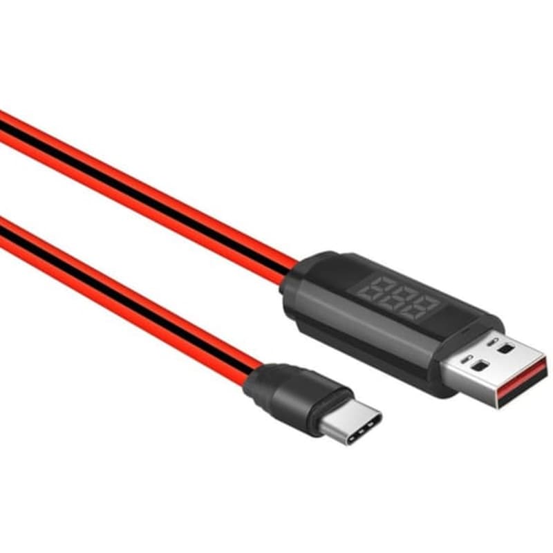 Καλώδιο δεδομένων Hoco U29 LED Display Usb to Lightning 1.2m - Red