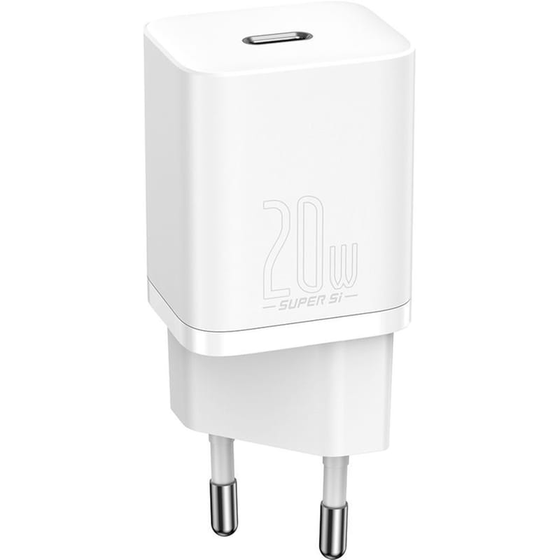 BASEUS Φορτιστής Πρίζας Baseus Super Si Quick Charger Usb-C 20W - White