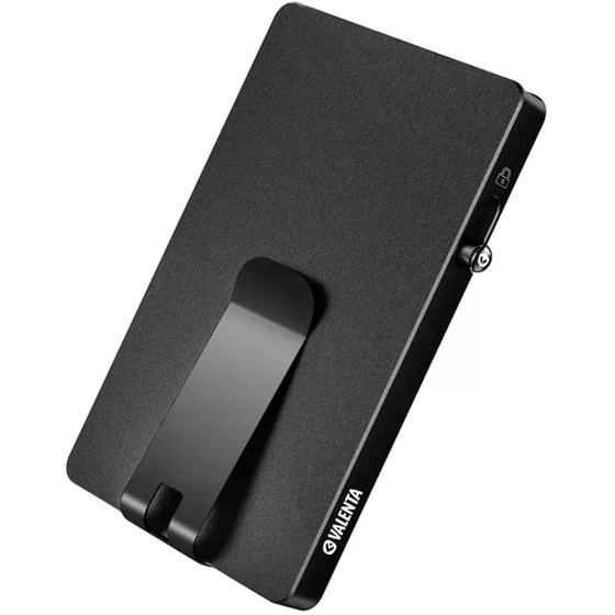 Θήκη Καρτών Valenta Αλουμινίου με Κλιπ Money Black image 0