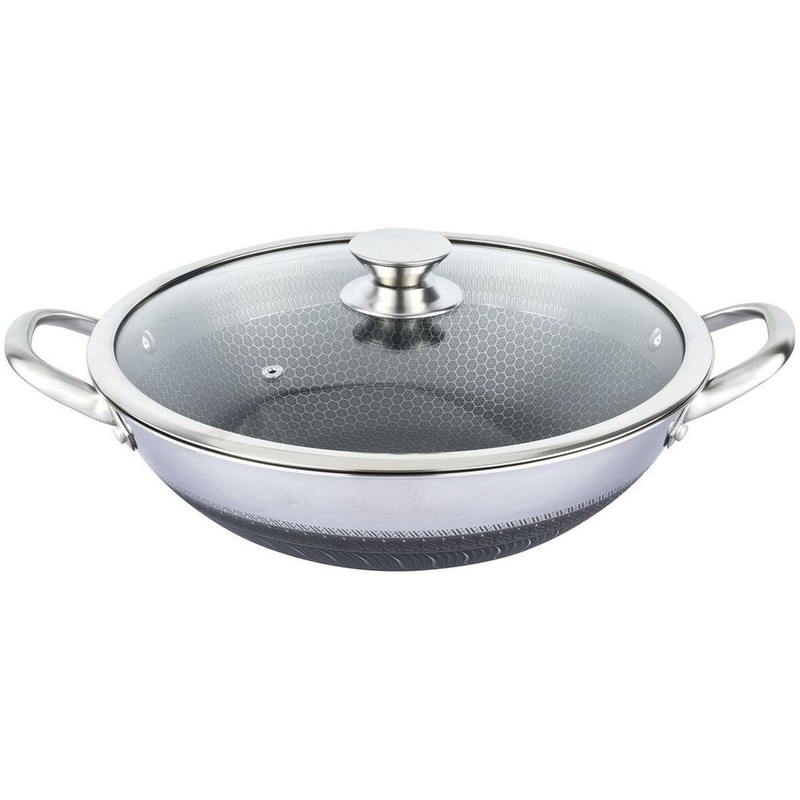 Τηγάνι Wok CHEFFINGER CF-PW32 32 cm Ασημί