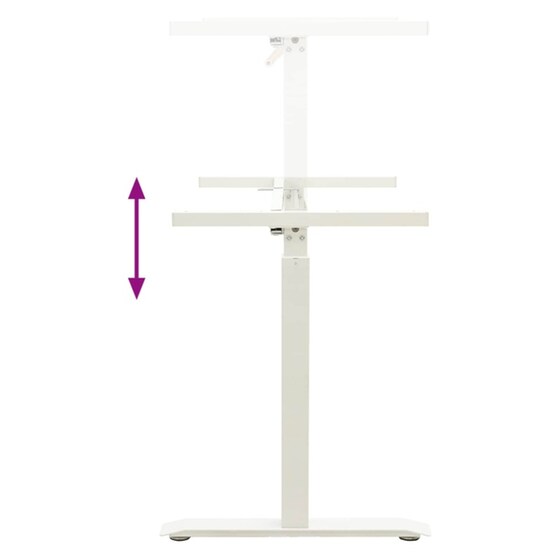 Γραφείο VidaXL από Μασίφ Ξύλο Δρυός 120x60 cm - Λευκό και Φυσικό image 9
