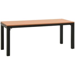 Παγκάκι Κήπου VidaXL από Ατσάλι και WPC 110x39x45 cm - Καφέ/Μαύρο
