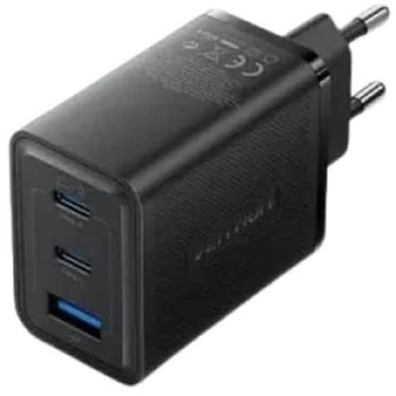 Φορτιστής Πρίζας Vention FERB0-EU Gan USB-C/USB-A 65W - Μαύρο image 0