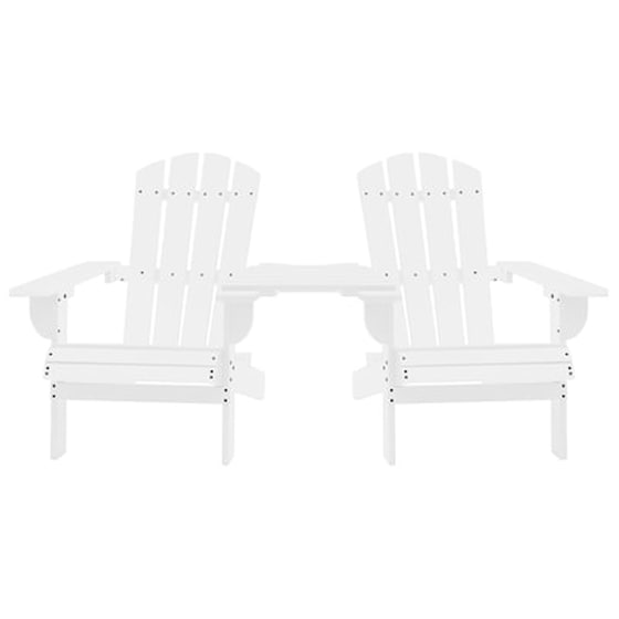 Καρέκλα Κήπου Vidaxl Adirondack από Μασίφ Ξύλο Ελάτης 164x91.5x90cm - Λευκή image 2