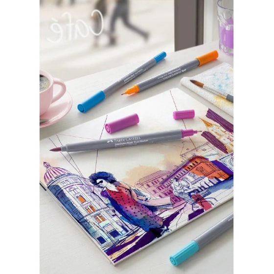 Μαρκαδόροι Faber Castell Goldfaber Aqua Dual Marker 0.2 - 0.5 mm (6 Τεμάχια) image 1