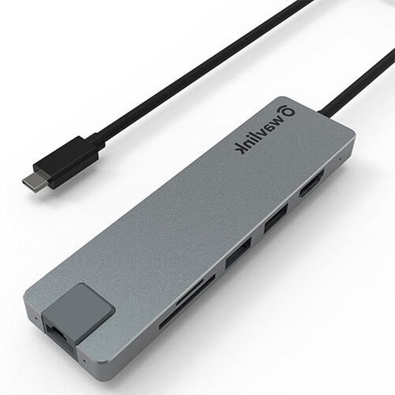 WAVLINK USB Hub Wavlink WL-UHP3409 USB 3.1 με 7 θύρες - Ασημί