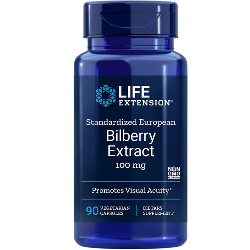 Ειδικό Συμπλήρωμα Διατροφής Life Extension Bilberry Extract 100mg - 90 κάψουλες