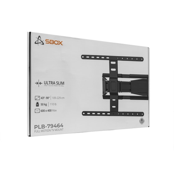 Βάση Τηλεόρασης Επιτοίχια Sbox PLB-79464 Σταθερή 43" - 90" έως 50 kg image 9