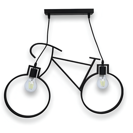 Κρεμαστό Φωτιστικό Οροφής Με Σχήμα Ποδήλατο Σε Μαύρο Χρώμα
