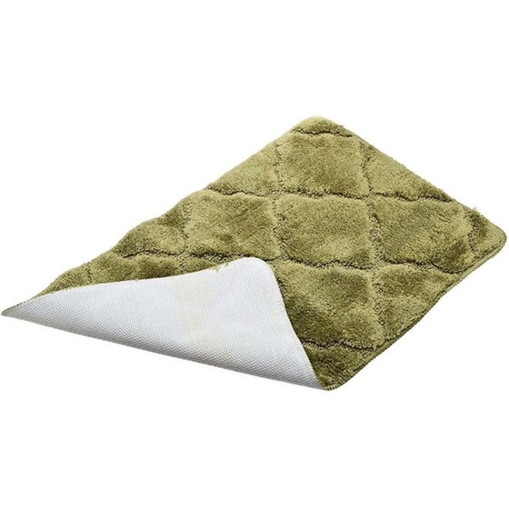 Πατάκι Μπάνιου Estia Bamboo Essentials Olive 02-14896 Ορθογώνιο από Microfiber 70x45 cm - Πράσινο image 1