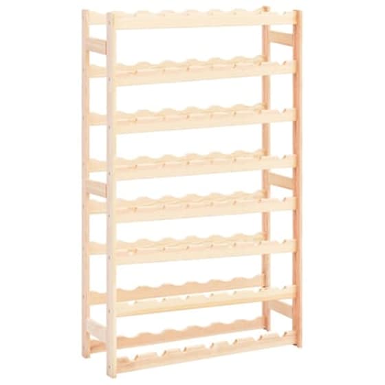 Ραφιέρα/Σταντ Κρασιών Vidaxl Από Μασίφ Ξύλο Πεύκου Για 56 Φιάλες - Φυσικό Χρώμα Ξύλου image 0