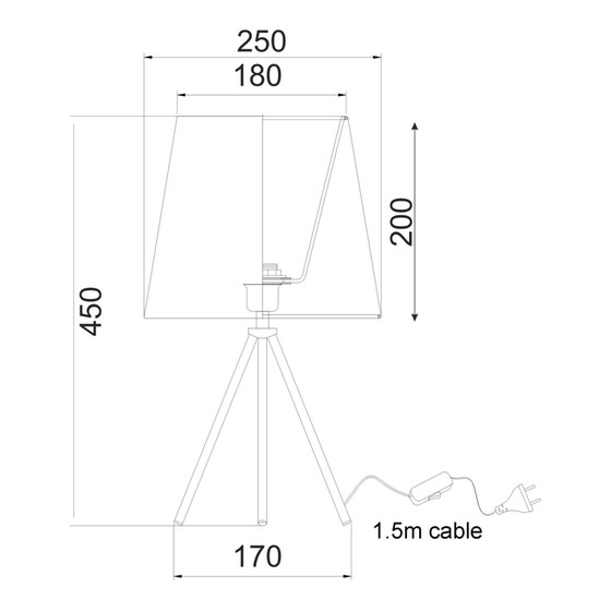 Πορτατίφ Aca Milos Tnk75090bk1t Μεταλλικό 25x25x45 cm - Μαύρο image 1