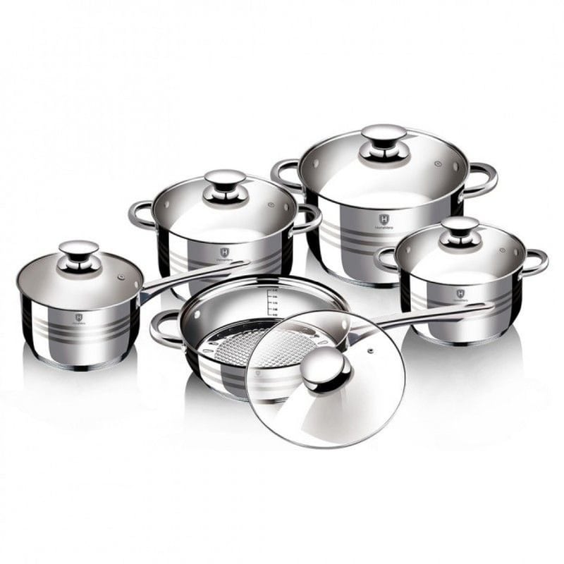 Σετ Κατσαρολάκια HOMEVERO HV-1010N 10 τμχ Ασημί